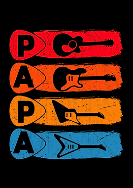 Papa Guitar Guitarist Dad
