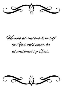 Abandon Yourself to God