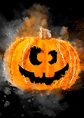 Halloween Pumpkin Head