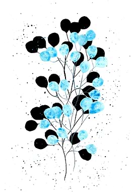 Blue Aspen Tree Leaves