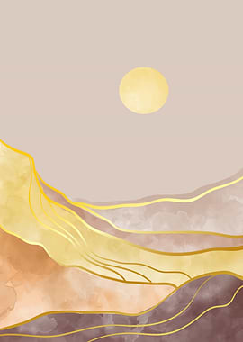 Abstract Mountain painting