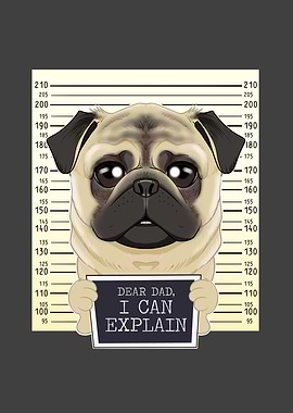 Pug Dog Dad Fathers Day