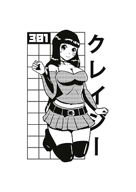 Cute girl anime posing