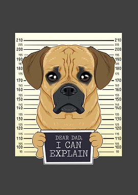 Puggle Dog Dad Fathers Day