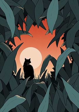 Sunset Cat