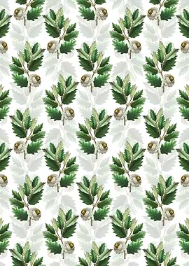 Floral Valonia Oak Pattern