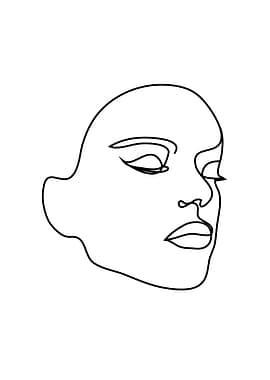Minimal Woman face pose