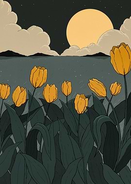 Moody Tulips