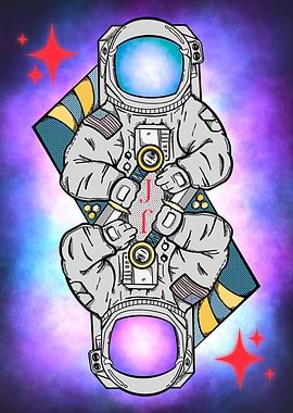 Jack of diamonds astronaut
