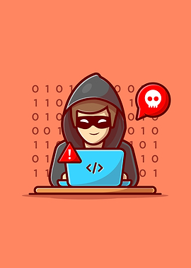 Hacker Operating Laptop