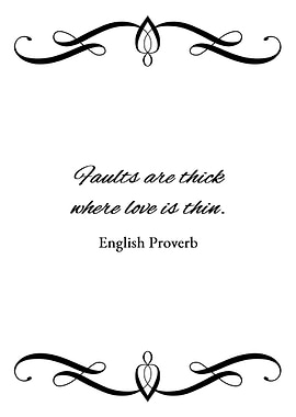 Thick Faults Thin Love