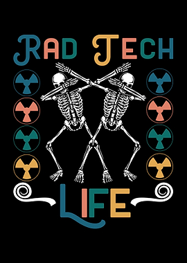 Rad Tech Dabbing Skeletons