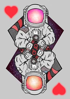 Queen of hearts astronaut