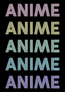 Retro Pastel Anime Text