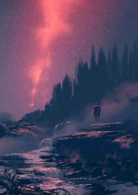 the red light in the sky