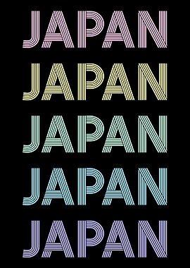 Retro Pastel Japan Text