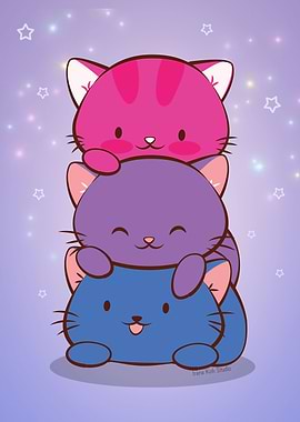 LGBTQ Bisexual Pride Cats