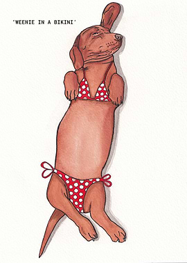 Weenie in a Bikini Red