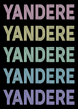 Retro Pastel Yandere Text