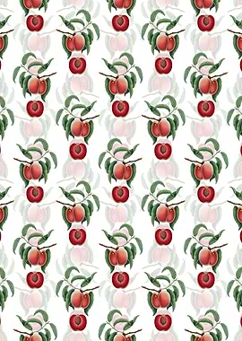 White Carrot Peach Pattern