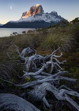 Moonrise in Patagonia
