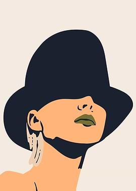 Stylish woman with Hat
