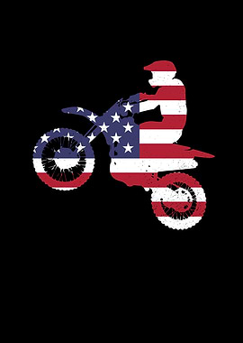 Motocross USA Flag
