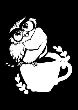 Coffee Mug Owl Drawing