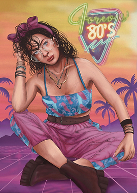 80s Vintage Retro Art