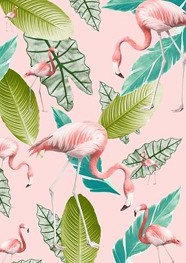 Pastel Flamingo Oasis 3