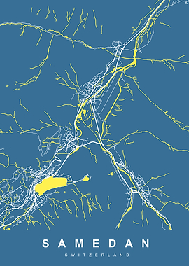 SAMEDAN Map SWITZERLAND