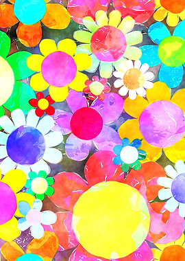 Watercolor Flower Power 07
