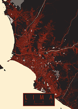 Lima City Map Vector