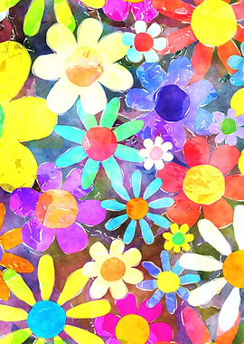 Watercolor Flower Power 05