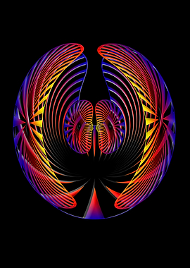 Ovale abstrait ailes