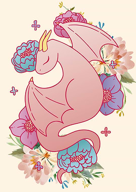 Cute Flower Dragon