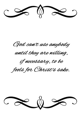 Fools for His Sake ODB