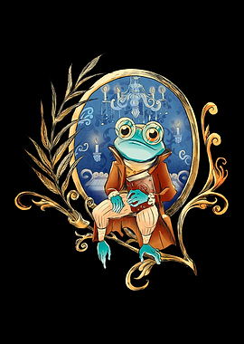 Cute Frog Wizard Magician