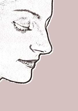 Woman pencil drawing