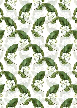 Linden Tree Branch Pattern