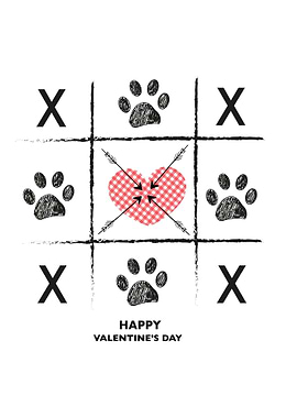 Tic tac toe game with paws