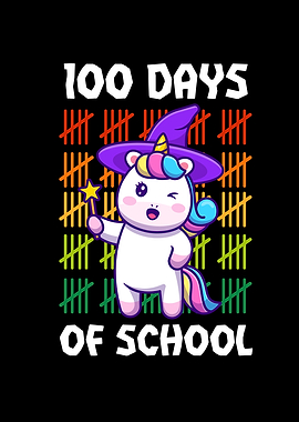 100 Days Of School Unicorn