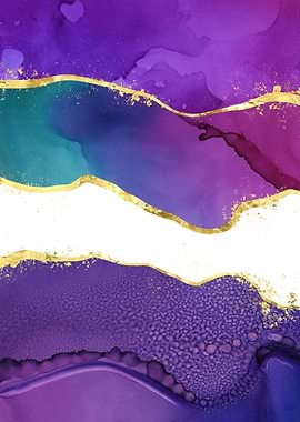 Peacock Painted Agate 07