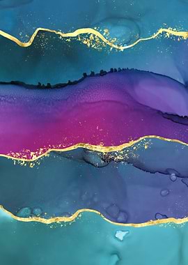 Peacock Painted Agate 04