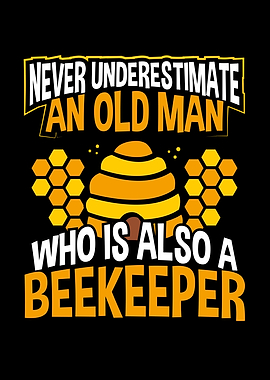 Old man is a beekeeper