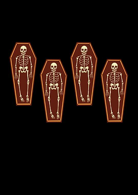 Skeleton In Coffin
