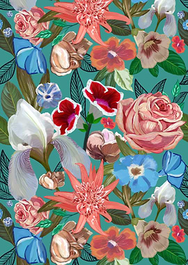 Heirloom colorful flowers