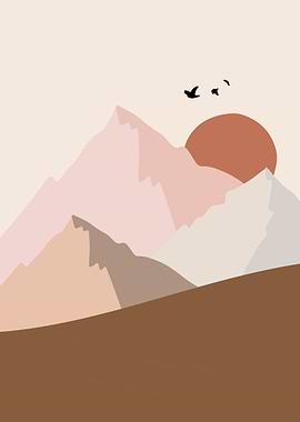 Pink Mountain Sun Birds