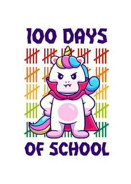 100 Days Of School Unicorn