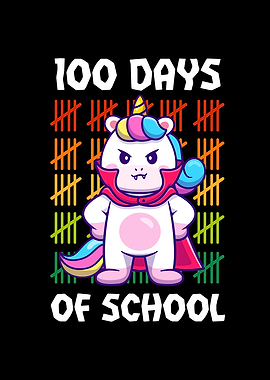 100 Days Of School Unicorn